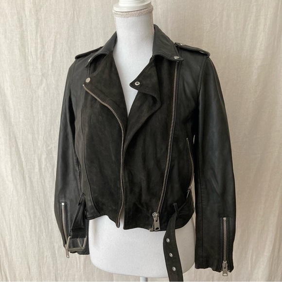All Saints Jackets & Blazers - All Saints Sheep Leather Black Jacket